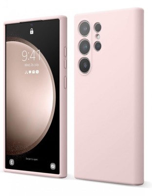 Huse silicon cu microfibra pentru Samsung Galaxy S24 Ultra Roz foto