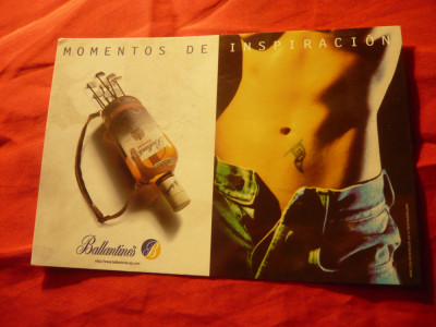 Ilustrata- Reclama - Whisky Ballantines 1991 foto