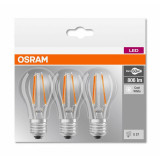 Set 3 becuri Led, E27, 230V, 6.5W, 470 lumeni, lumina rece, OSRAM