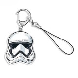 Breloc, Zamo&Acirc;&reg;, Star Wars, Stormtrooper Head, Razboiul Stelelor, pentru Organizarea Cheilor, 4x6cm, Alb