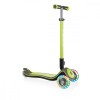 Trotineta copii, Globber Elite Deluxe Lights, pliabila, verde