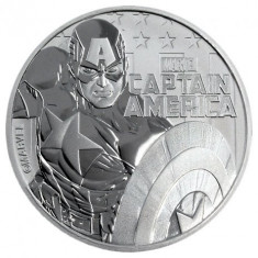 Moneda argint lingou + livrare GRATIS prin Posta Romana, Captain America 1 uncie foto