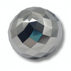 Jucarie de birou giroscop Premium, spinner, antistres, anxietate, ADHD, forma sferica, 45 mm, Aluminiu, Argintiu