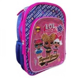 Ghiozdan St. Majewski LOL, 3 compartimente, 2 buzunare, roz cu albastru