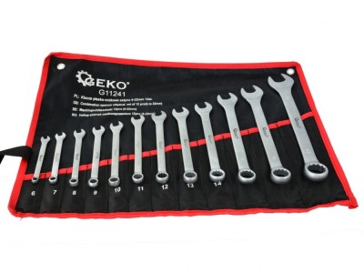 Set 12 chei combinate drepte 6-12mm CrV, GEKO G11241 foto