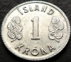 Moneda 1 COROANA - ISLANDA, anul 1978 * cod 552 A, Europa, Aluminiu