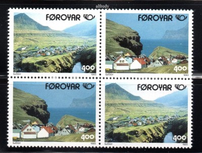FEROE 1993, Peisaje, Arhitectura, serie neuzata, MNH foto
