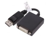 Adaptor DisplayPort la DVI-I 150mm Negru