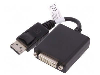 Adaptor DisplayPort la DVI-I 150mm Negru foto