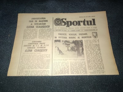 ZIARUL SPORTUL 8 IANUARIE 1983 foto