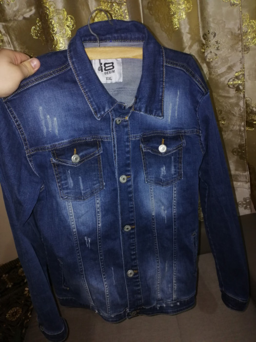 Geacă bărbați denim bleumarin