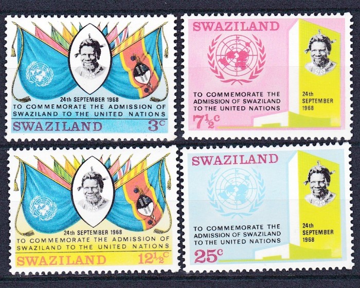 DB1 Colonii Swaziland 1969 Admiterea la ONU 4 v. MNH