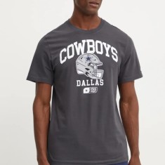 Nike tricou din bumbac Dallas Cowboys barbati, culoarea gri, cu imprimeu, N199-06F-7RD-5F1