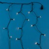 Instalație Lumini Perdea Crăciun, 200 LED-uri, 5.1m, Alb Cald, Cabluri Verde, Interior/Exterior, Extensibilă, Oem