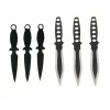 Set 3 cutite de aruncat Ballistic Blades si trei cutite de aruncat, Black Fury, DEPOX®, otel inoxidabil