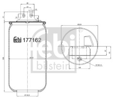 FEBI BILSTEIN 177162 Burduf, suspensie pneumatica