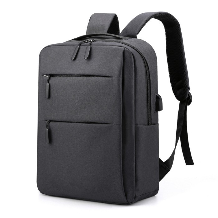 Rucsac, pentru Laptop, Gentleman Tech, din panza oxford, Impermeabil si durabil, 42 x 30 x 12 cm, negru, port usb integrat