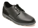 Pantofi OTTER negri, KC051, din piele naturala