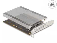 PCI Express x16 la 4 x NVMe M.2 Key M cu racire - Bifurcation, Delock 90210