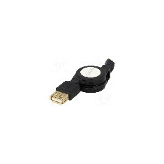 Cablu USB A soclu, USB B micro mufa, OTG, USB 2.0, lungime 0.75m, negru, LOGILINK - AA0069