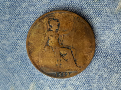 ONE PENNY 1919 - MAREA BRITANIE foto