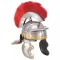 Coif soldat roman antic, joc de rol, argintiu, otel