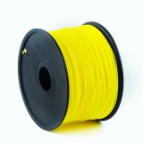 FILAMENT GEMBIRD pt. imprimanta 3d ABS 1.75mm diamentru 1Kg / bobina aprox. 400m topire 225-240 grC yellow "3DP-ABS1.75-01-Y"