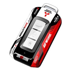Husă cheie Mitsubishi stil curse (ABS) + breloc &ndash; protecție și look sport