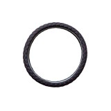 Husa volan imitatie piele marime M negru cu cusatura rosie Cod: C203