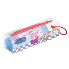 Set ingrijire dentara Peppa Pig pentru copii, pahar, pasta de dinti, periuta si etui incluse foto