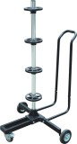 Stand de aluminiu Carpoint cu roti pentru depozitare rotii : anvelope cu jante (pentru jante de pana la 18 inches si latime max. 265 mm)