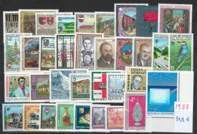 Austria 1988 - an complet nestampilat, MNH foto