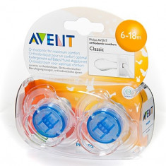 Set suzete ortodontice din silicon Philips AVENT Classic 6-18 luni SCF 170/22A1, Albastru foto