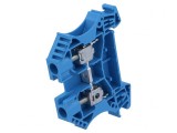 Conector Șine 6mm2 1P 2 Borne Albastru WEMID