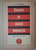 Elemente de analiza matematica. Manual pentru clasa a XII-a &ndash; Caius Iacob