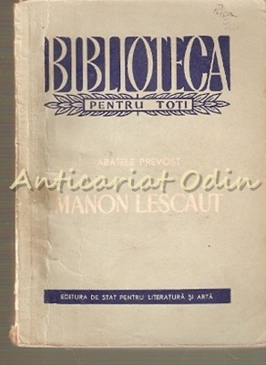 Manon Lescaut - Abatele Prevost foto