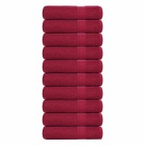 vidaXL Prosoape de duș 10 buc Bordeaux 70x140 cm 360 g/m&sup2; 100% bumbac