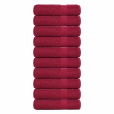 vidaXL Prosoape de duș 10 buc Bordeaux 70x140 cm 360 g/m&sup2; 100% bumbac