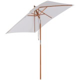 Outsunny Umbrelă de Grădină cu Mecanism de &Icirc;nclinare, Design Clasic, 2x1.5m, Bej | Aosom Romania