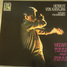 MOZART - Simfonia 38 si 39 - Herbert Von Karajan - Vinil EMI Perfect