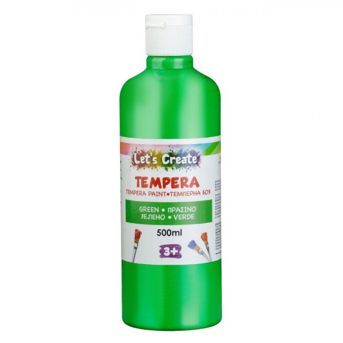 Vopsea Tempera, Let&#039;s Create, Verde, Capacitate 500ml