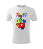 Tricou Personalizat Alb Number blocks pentru Copii 2