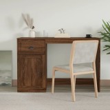 VidaXL Birou cu sertare, stejar maro, 115x50x75 cm, lemn prelucrat