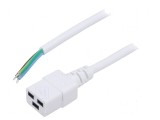 Cablu IEC C19 3x1,5mm2 mamă 3m alb 16A 250V PVC