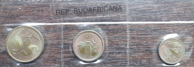 SET 3 MONEDE AFRICA DE SUD - 1 CENT, 2 CENTS SI 5 CENTS 1996, STARE AUNC/UNC foto