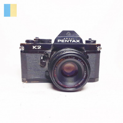 Pentax Asahi K2 cu obiectiv Chinon Auto 50mm f/1.9 foto