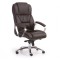 Scaun directorial HM Foster, Piele naturala, Mecanism Multiblock, Suport lombar, Inaltime ajustabila, 120 kg, 125x68x54 cm, Maro