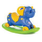 Balansoar elefant 2 in 1 cu roti si platforma detasabila Pilsan Blue