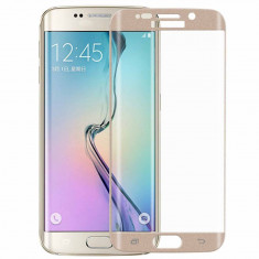 Folie Sticla Samsung Galaxy S6 Edge+ g928 Auriu Fullcover Tempered Glass Ecran Display LCD foto