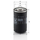 MANN-FILTER W 719/13 (10) Filtru ulei Filtru insurubabil, cu doua ventile blocare retur